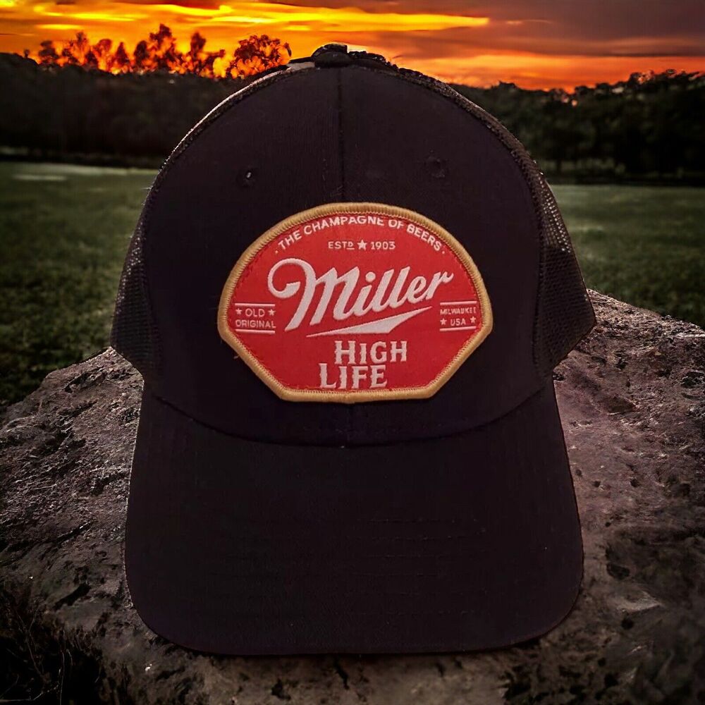 Miller High Life Beer Snapback Mesh Trucker Hat Cap Vintage Style NEW Free Ship